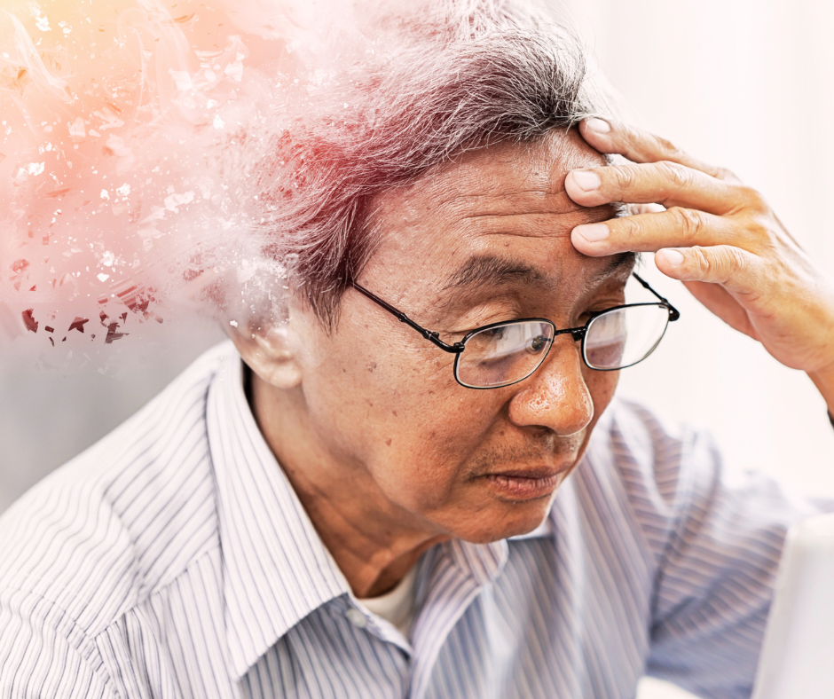 Pessoa idosa com doença neurodegenerativa Alzhiemer